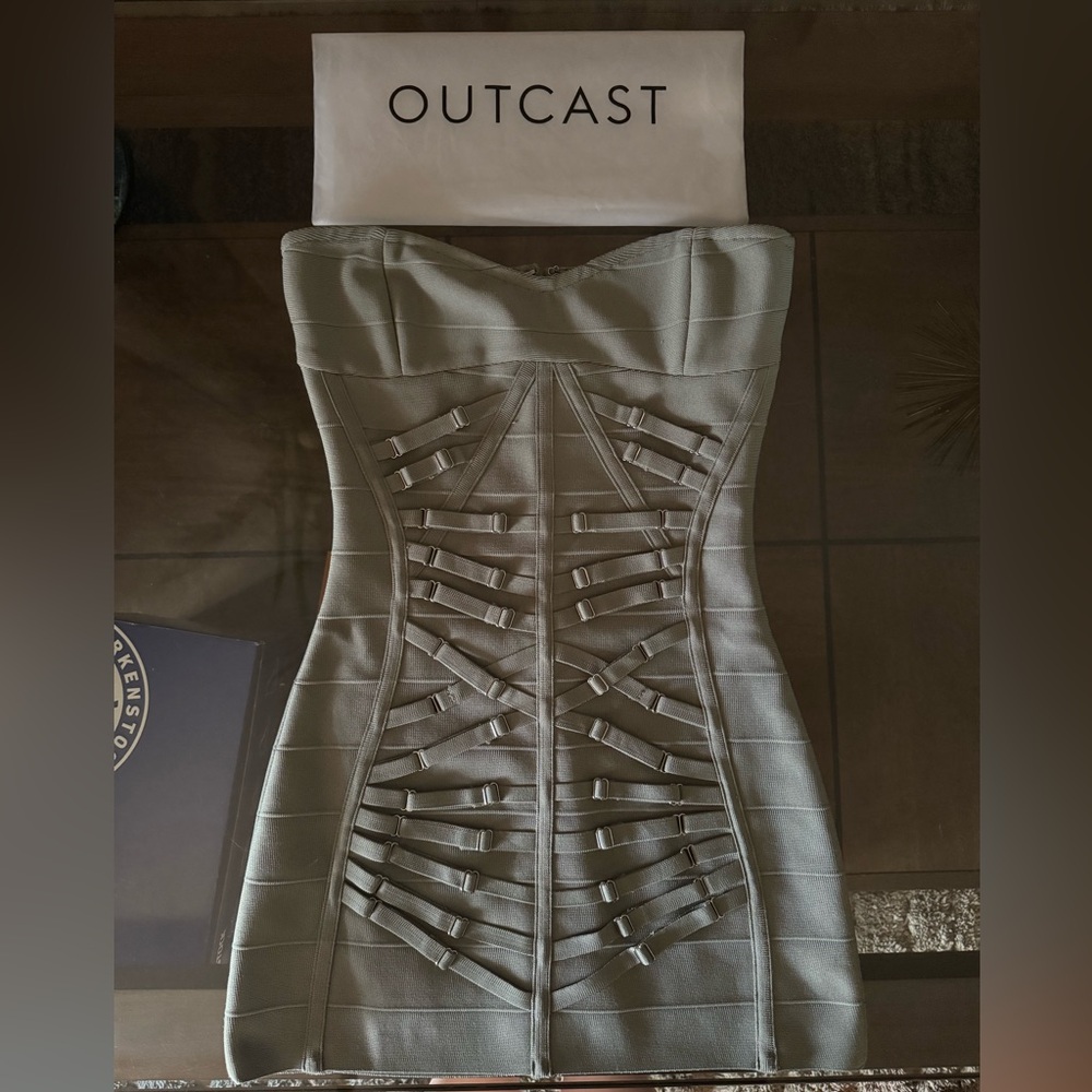 OUTCAST Gray Mini Dress Sz Small